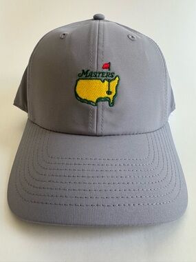 Masters Tech 2026 Gray with Embroidered Logo Golf Hat